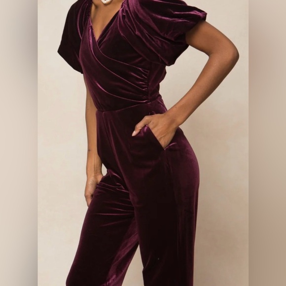 Ivy City Co Velvet Jumpsuit - Picture 2 of 9